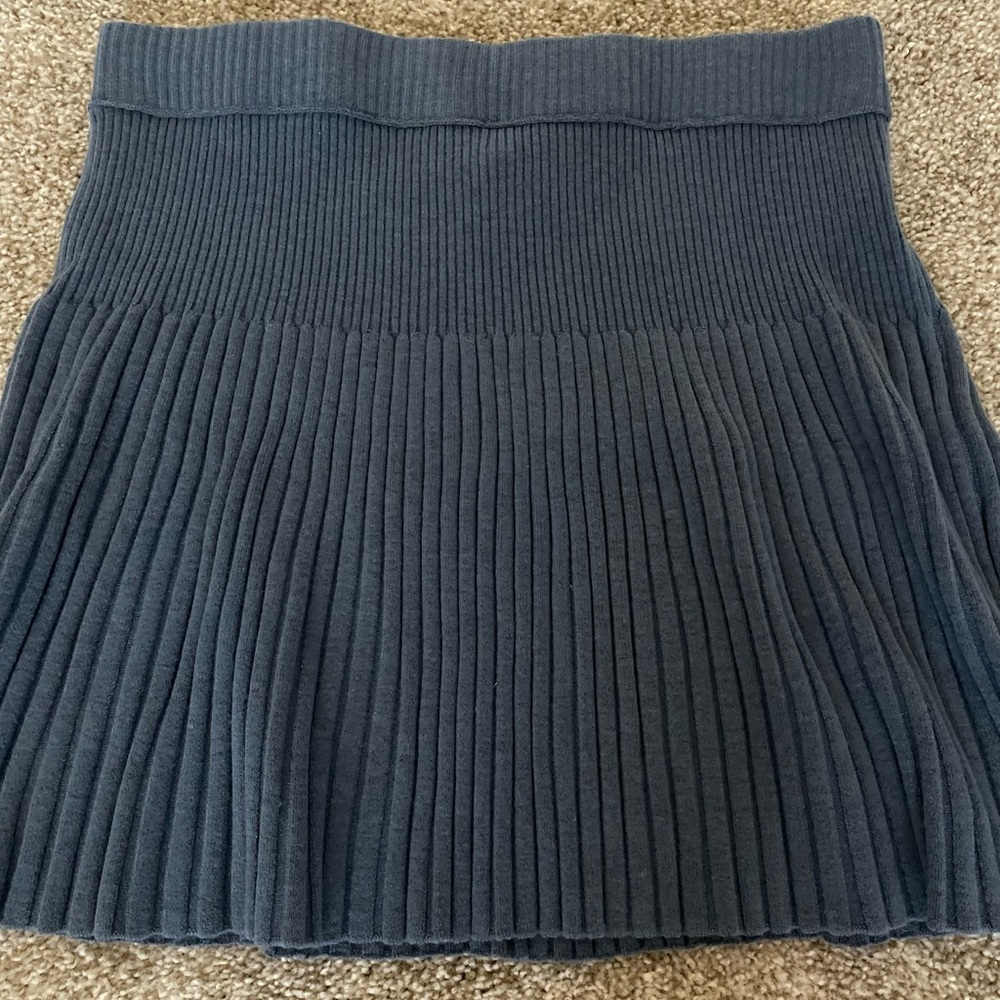 Aerie Dark Blue Ribbed Mini Skirt